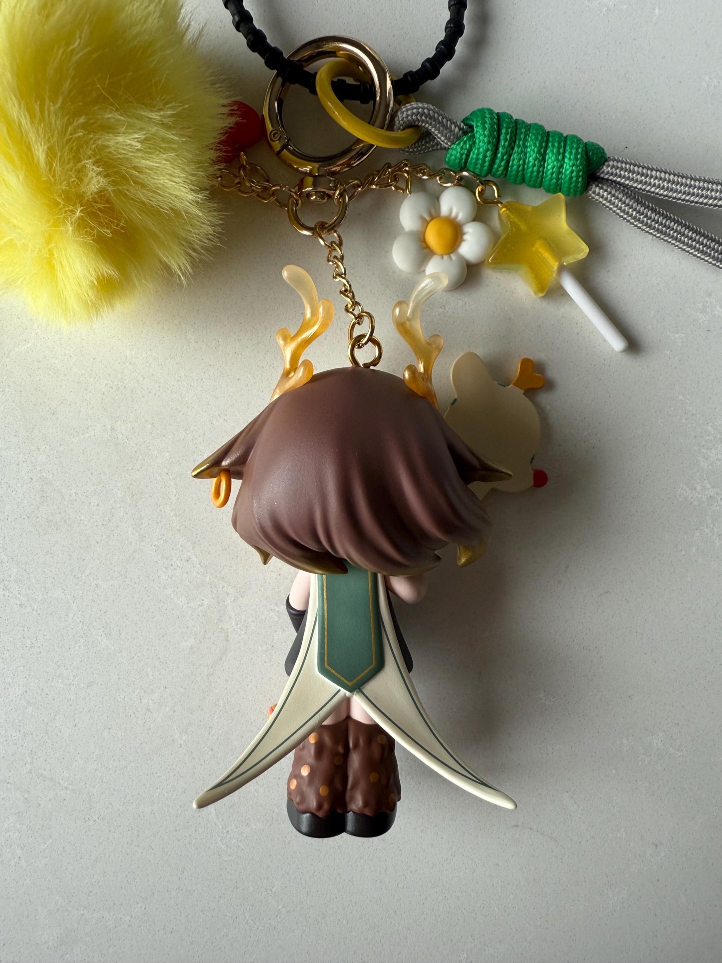 Azura Warm Christmas Golden Reindeer Bag Charm - Authentic Customized Charm