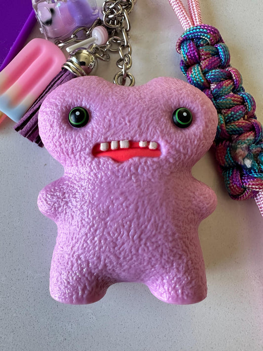 Fuggler - Gaptooth McGoo Lilac – Handmade Bag Charm with FREE Custom Motel Name Tag!