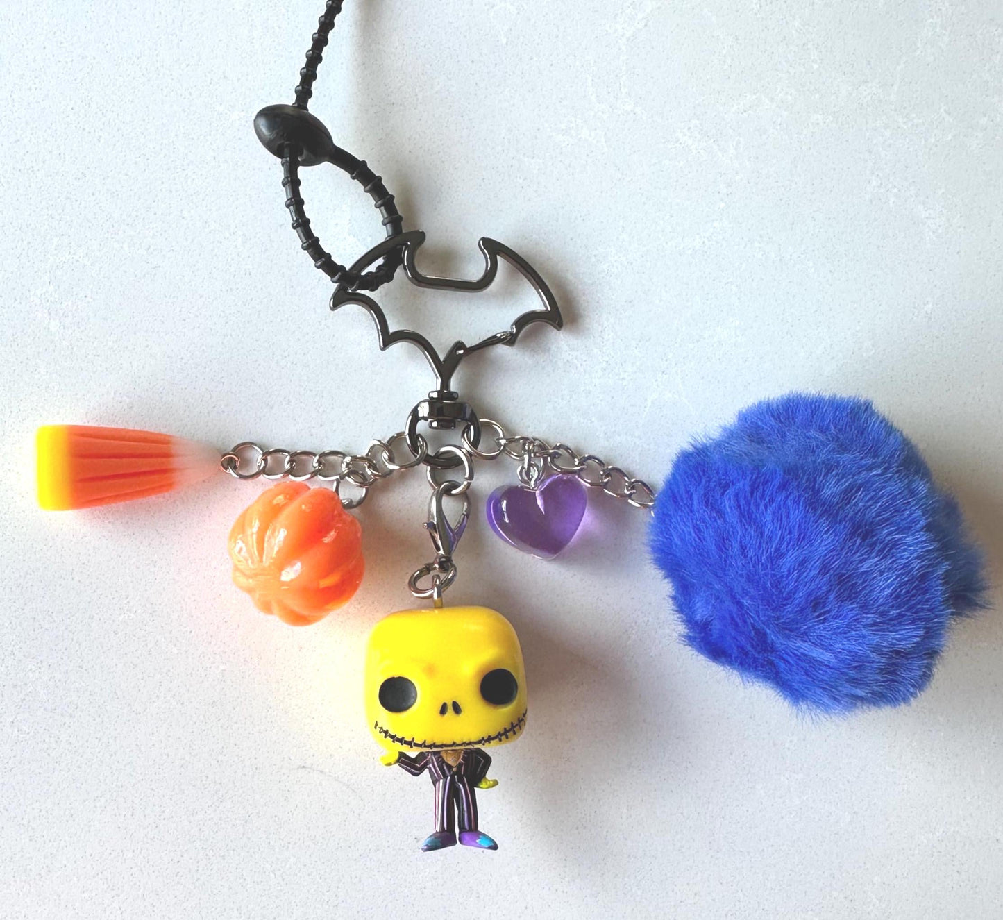 The Nightmare Before Christmas Jack Skellington Blacklight Bag/Purse or Backpack Charm