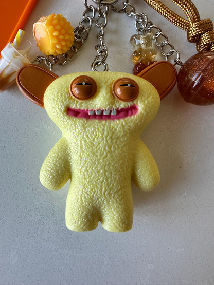 Fuggler - Grin Grin Yellow – Handmade Bag Charm with FREE Custom Motel Name Tag!