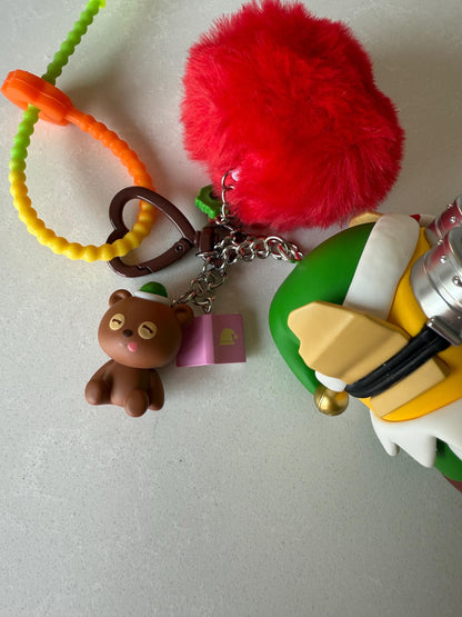 Minions Santa's Workshop Manual Bag Charm - Authentic Customized Charm