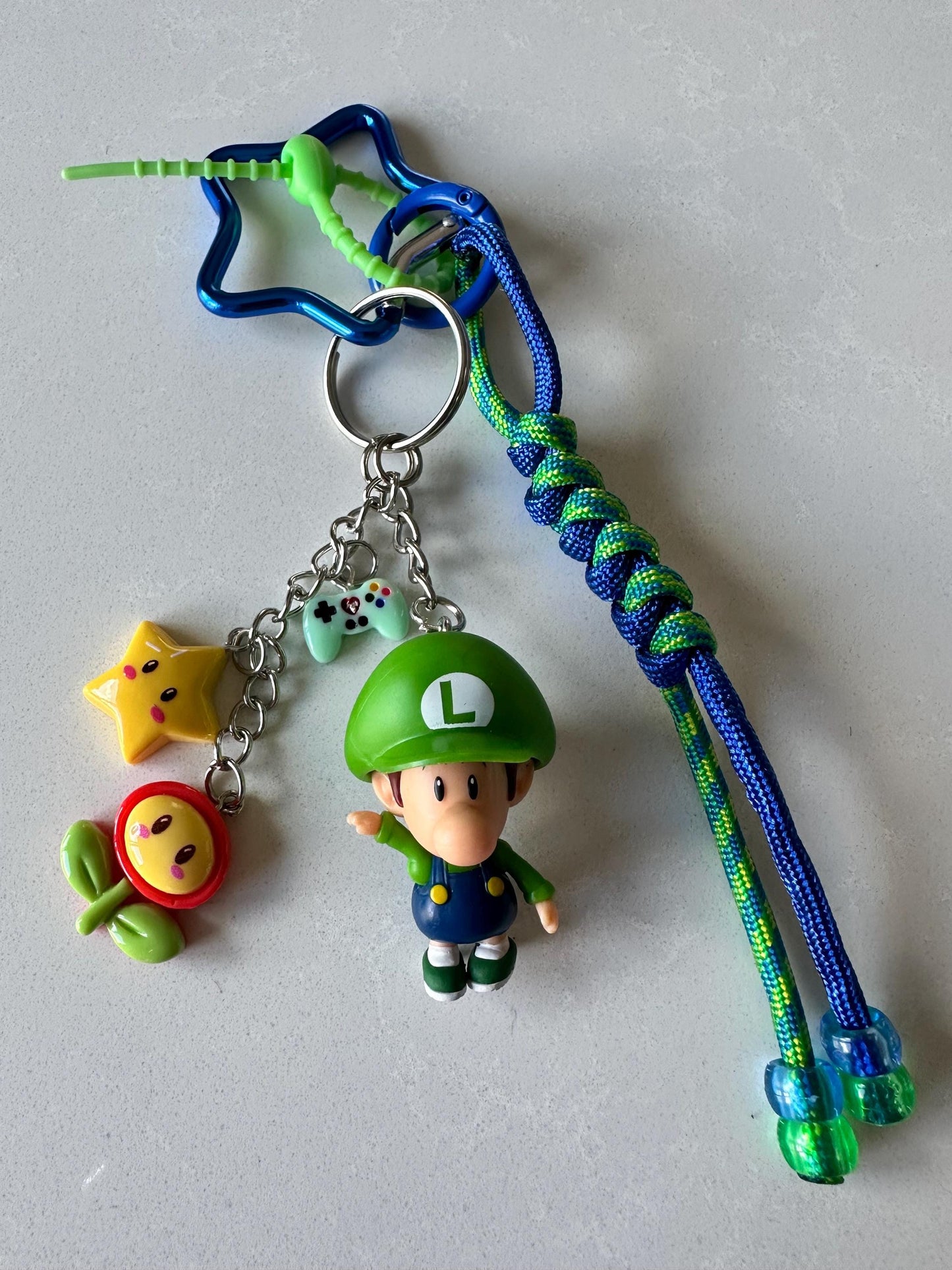 Mario Brothers Baby Luigi Charm - Handmade Bag/Backpack Charm or Keychain