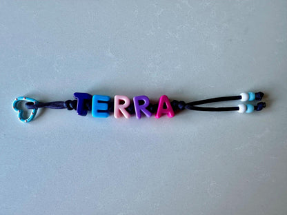 Custom Handmade Name Charm: Backpack, Diaper Bag, Keychain Accessory