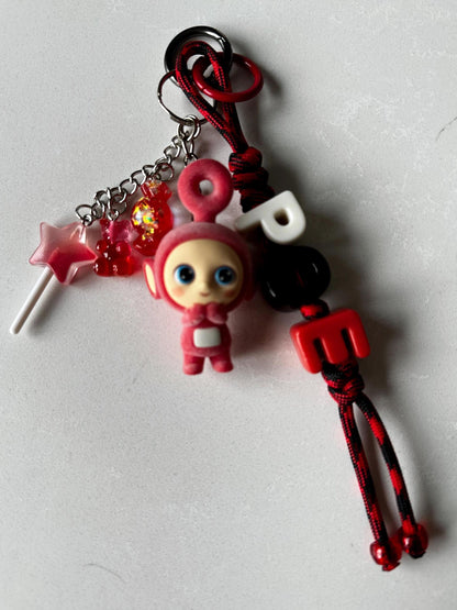 Teletubbies Po Bag Charm: Handmade Retro Y2K Keychain