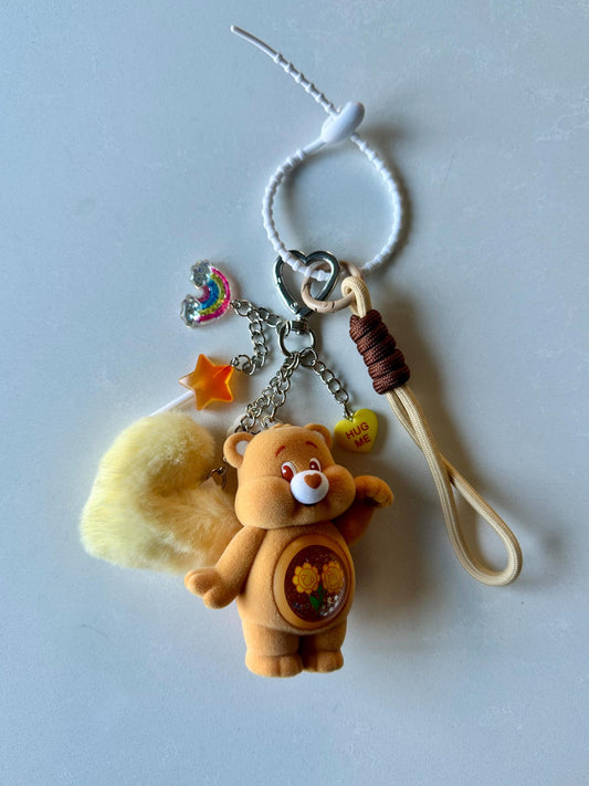 Orange Care Bear Bag Charm: Authentic