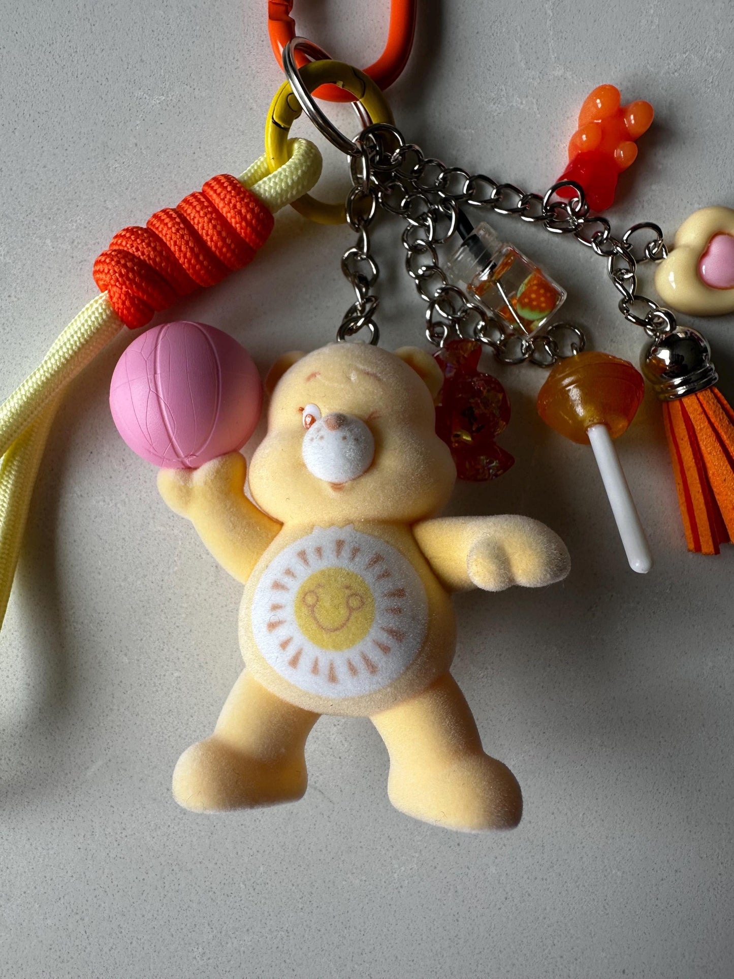 Care Bears Funshine Bag/Purse or Backpack Charm – Handmade