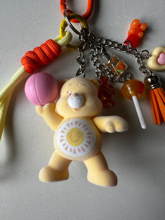 Care Bears Funshine Bag/Purse or Backpack Charm – Handmade