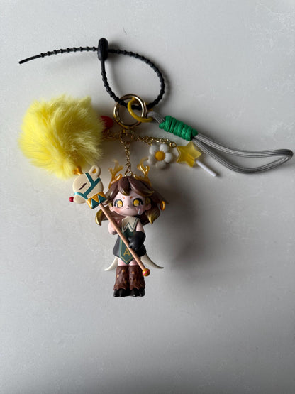 Azura Warm Christmas Golden Reindeer Bag Charm - Authentic Customized Charm