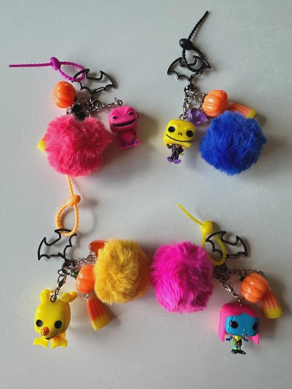 The Nightmare Before Christmas Jack Skellington Blacklight Bag/Purse or Backpack Charm