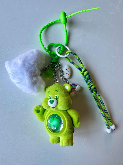 Green Good Luck Care Bear Bag Charm: Authentic Figure