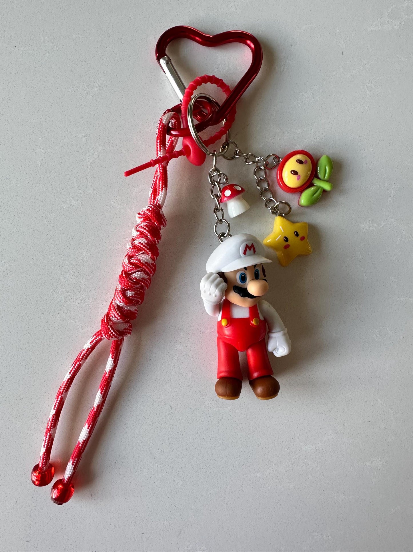 Fire Mario Bag Charm: Handmade Nintendo Nostalgia