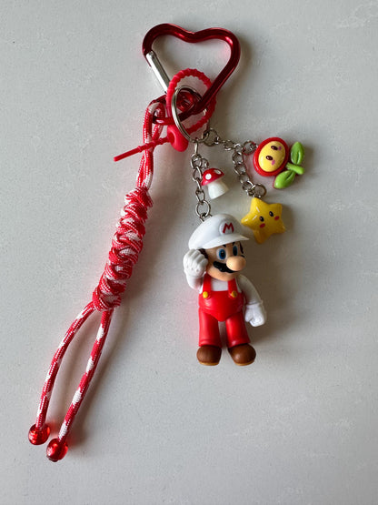 Fire Mario Bag Charm: Handmade Nintendo Nostalgia