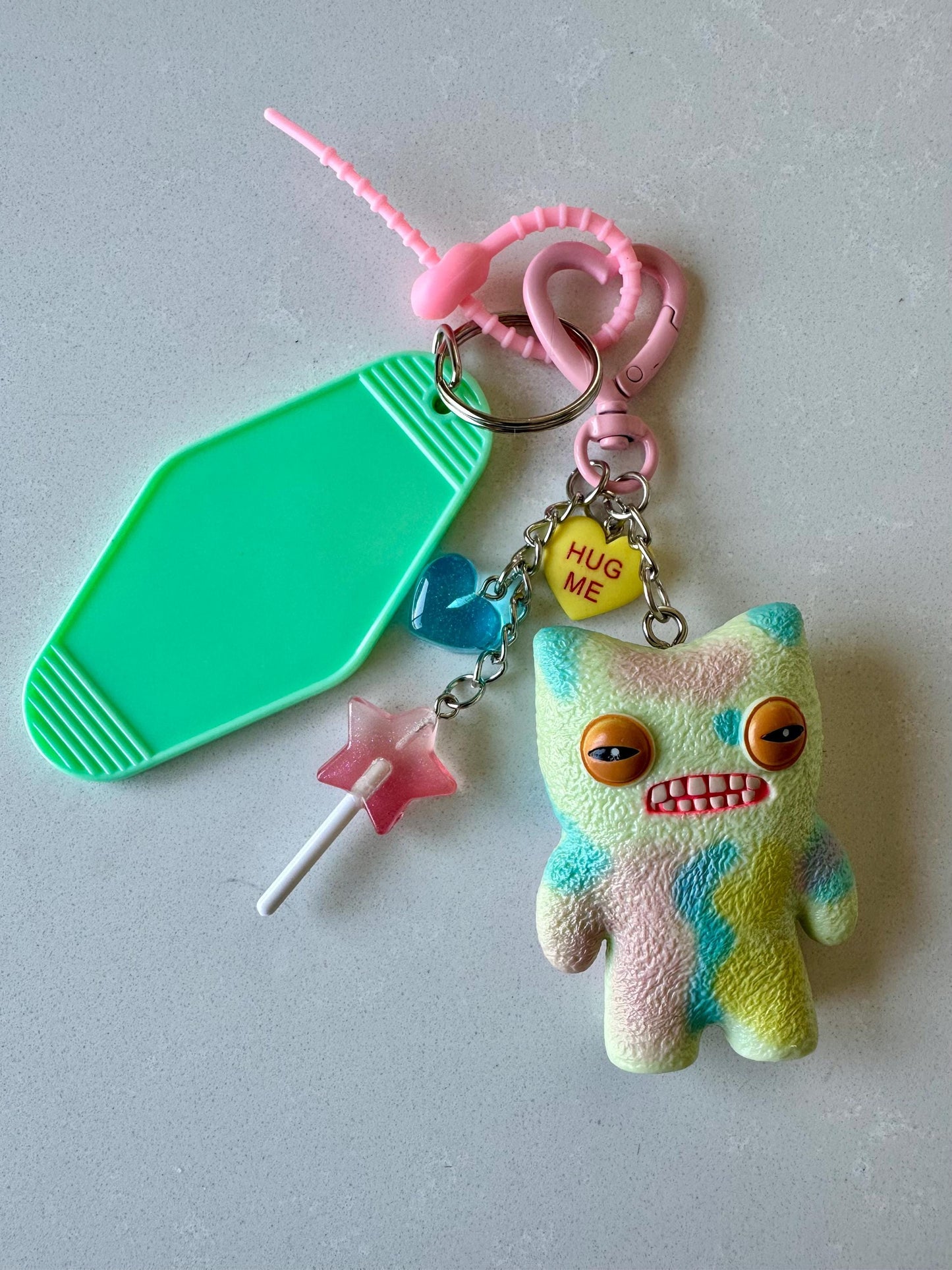 Fuggler - Munch-Munch Tie-Dye – Handmade Bag Charm with FREE Custom Motel Name Tag!