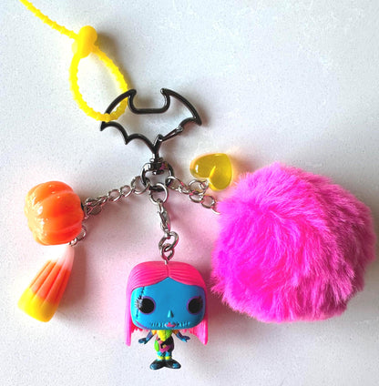 The Nightmare Before Christmas Sally Blacklight Bag/Purse or Backpack Charms