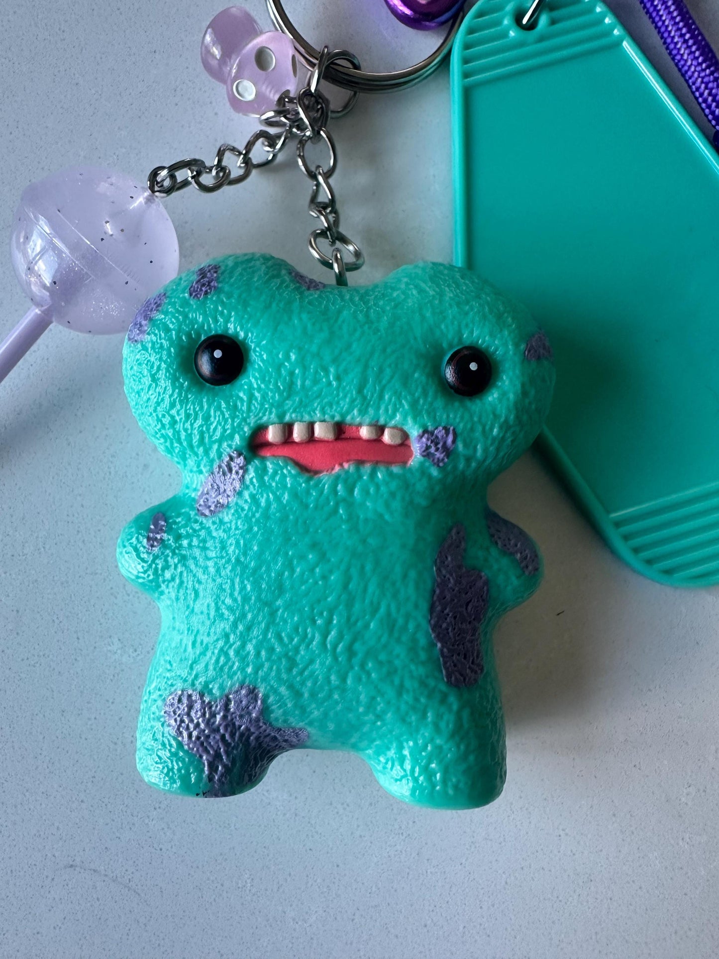 Fuggler - Gaptooth McGoo Blue – Handmade Bag Charm with FREE Custom Motel Name Tag!
