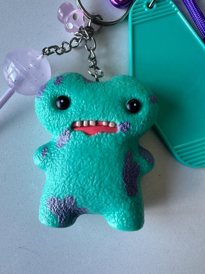 Fuggler - Gaptooth McGoo Blue – Handmade Bag Charm with FREE Custom Motel Name Tag!