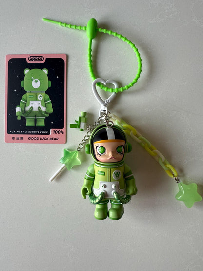 Space Molly Green Luck Care Bear Charm – Authentic Customized Charm
